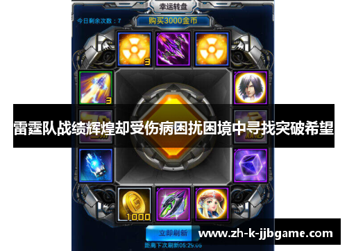 雷霆队战绩辉煌却受伤病困扰困境中寻找突破希望 雷霆队战绩辉煌却受伤病困扰困境中寻找突破希望